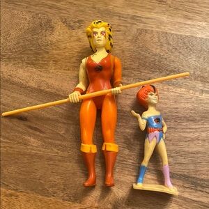 Vintage 1985 CHEETARA • COMPLETE w/PVC companion WILY - THUNDERCATS